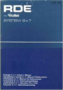 Rollei RDE 6x7 manual. Camera Instructions.